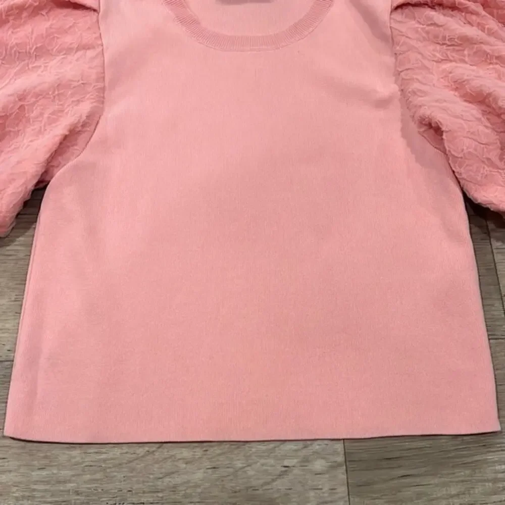 ZARA Top with Full Textured Sleeves NWT